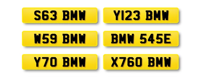 BMW number plates