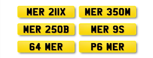 Mercedes number plates